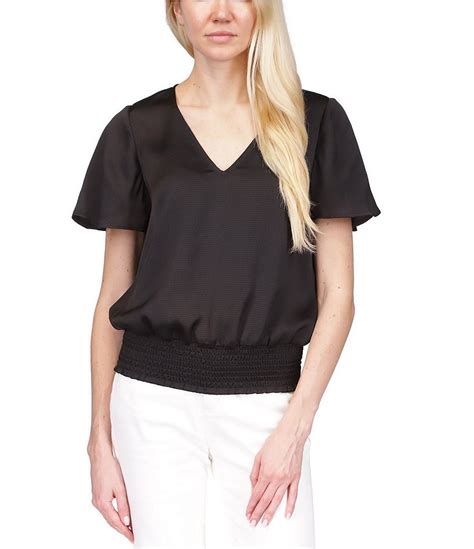 michael kors sleeveless black top|michael kors smocked waist top.